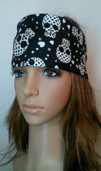 Black and White Skull Bandana