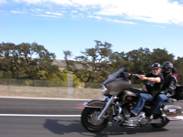 passing fellow bikers