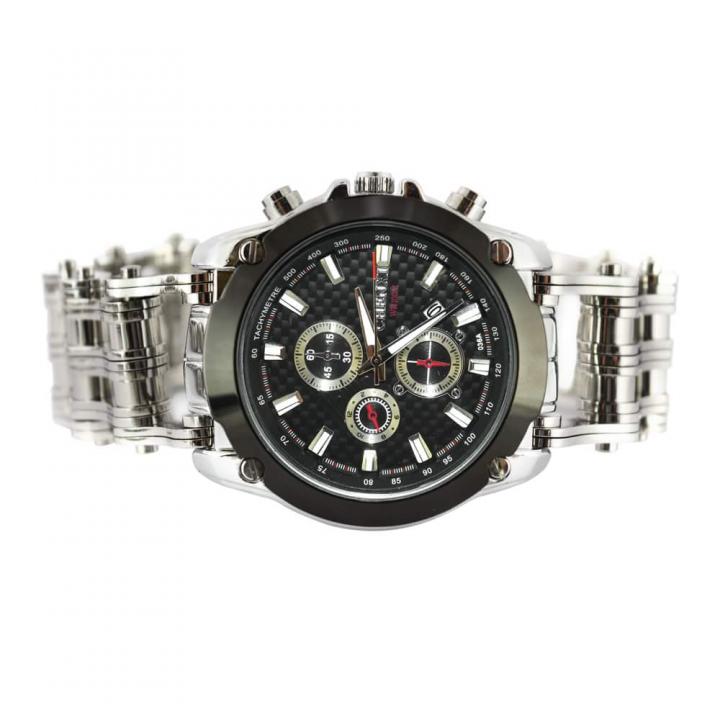 Biker watch White or Black Dial