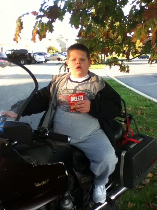 Peter on Grandpa's Bike 2014