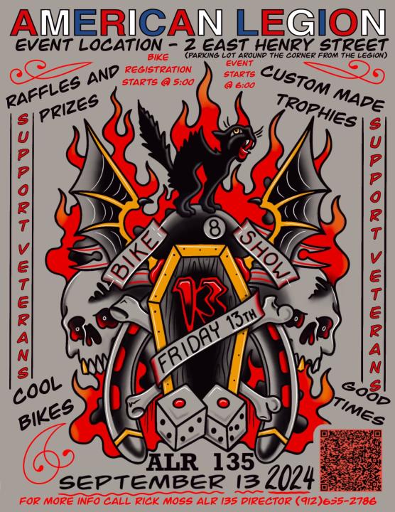 Friday 13th Bike Show Savannah Ga QR Code to Eventbrite