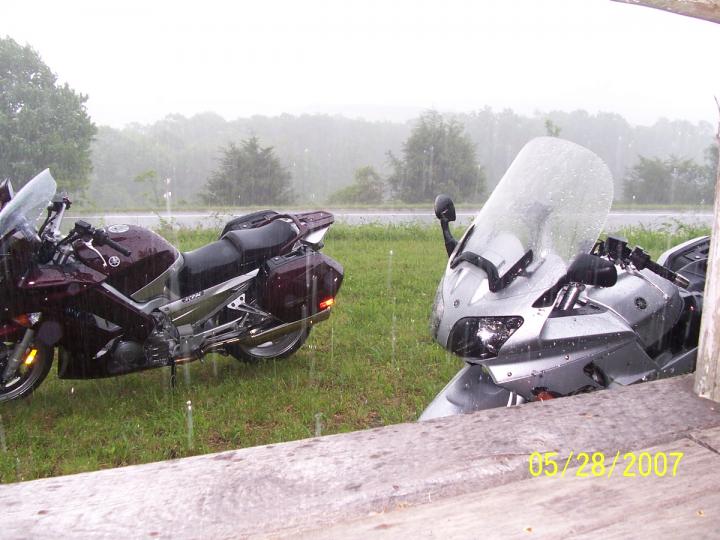 waiting out a storm @ Arkansas