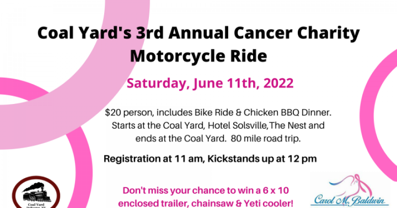 Coal Yard's 3rd Annual Cancer Charity Motorcycle Ride