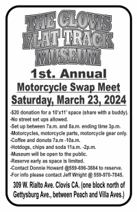 Clovis Flat Track Museum 1st Annual Motorcycle Swap Meet