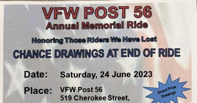 VFW Post 56 2023 Annual Memorial Ride