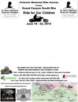 Veterans Memorial Ride Arizona Present Grand Canyon South Rim Ride for Our Children