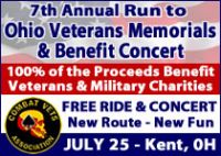 7th Annual FREE Run to Ohio Veterans Memorials and Concert