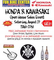 Honda & Kawasaki Open House Sales Event