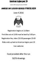 American Legion Riders post 29 Poker run