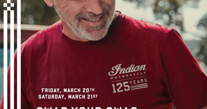 INDIAN MOTORCYCLE SWAP YOUR SWAG ANNIVESARY AND DEMO DAYS