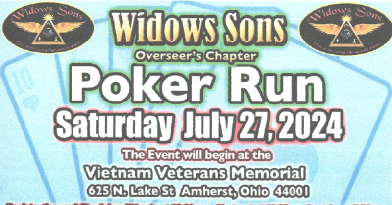 Widows Sons Overseers Chapter Annual Poker Run