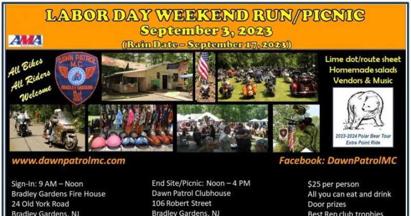Dawn Patrol MC Labor Day Weekend Ride & Picnic