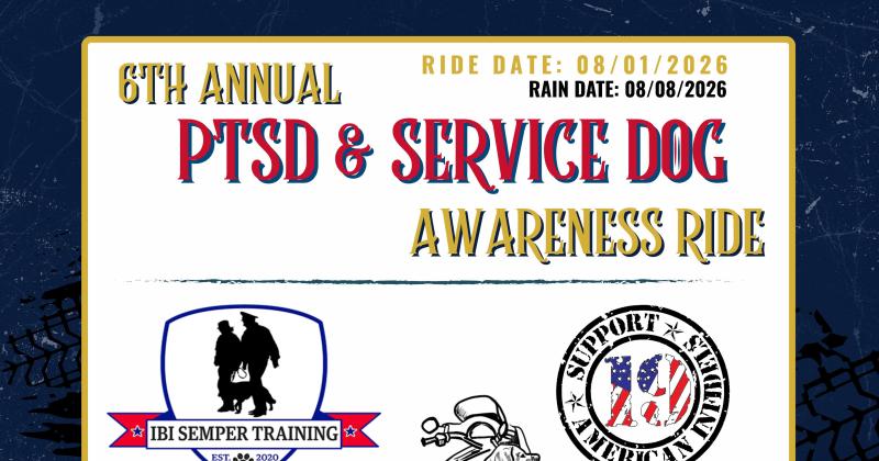 6th Annual PTSD & Service Dog Awareness Ride