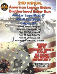 2ND Annual American Legion Riders Brotherhood Poker Run