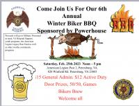 American Legion Riders 6th annual Winter BBQ