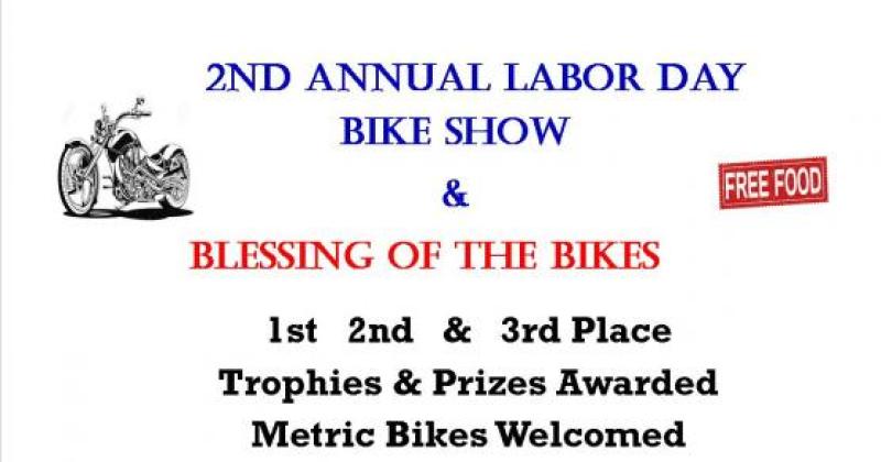 2nd Annual Labor Day Bike Blessing and Bike Show