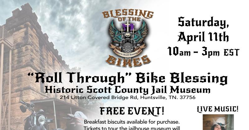Blessing of the Bikes at the Historic Scott County Jail