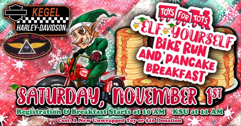 Toys For Tots - Annual Elf Yourself Bike Run & Pancake Breakfast