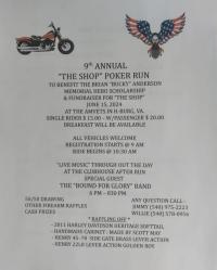 9th Annual “The Shop” Poker Run