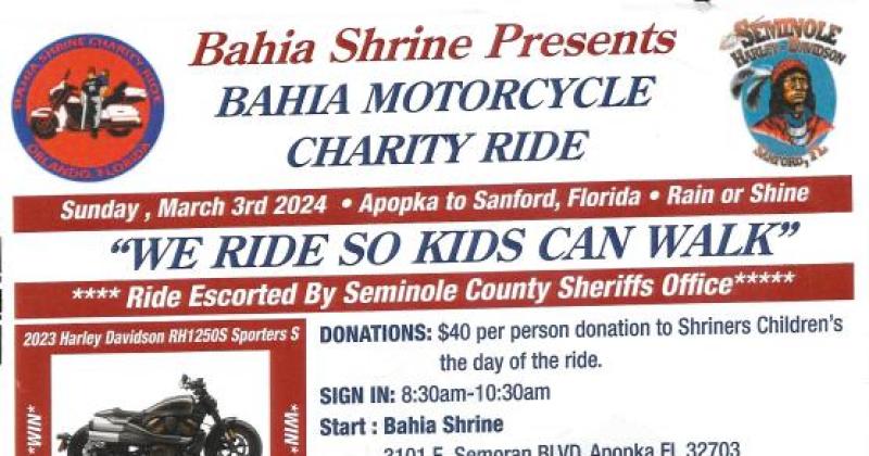 Bahia Shrine Motorcycle Charity Ride