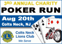 3rd Annual Colts Neck Lions Club Poker Run