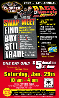 TCCC 14th Annual  Swap Meet