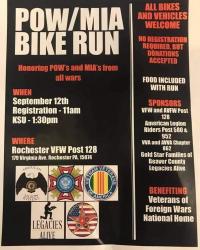 VFW Rochester pa pow mia run