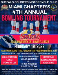 Buffalo Soldiers MC Miami- 4th Annual Charity Bowling Tournament