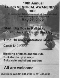 10th Annual Erik's Memorial Awareness Ride