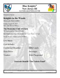 Knights in the Woods Charity Ride