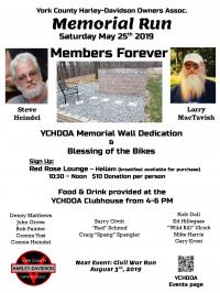 Memorial Run – York County Harley-Davidson Owners Assoc.