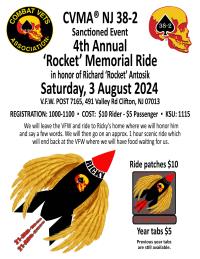 CVMA NJ 38-2 4th Annual 'Rocket' Memorial Ride