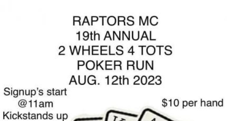 Raptors mc poker run 2wheels for tots