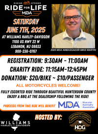 WILLIAMS HARLEY-DAVIDSON MDA RIDE FOR LIFE (New Date)