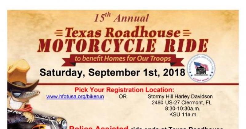 Homes for Our Troops Benefit Ride