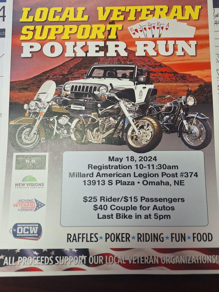 LOCAL VETERAN SUPPORT POKER RUN