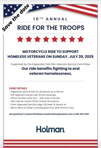 10th Annual Holman’s ride for the Troops