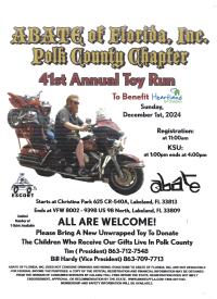 ABATE of FL.,Inc. Polk County Chapter 41st Annual Toy Run