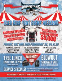 Used Bike Tent Event Weekend at Arrowhead Harley-Davidson