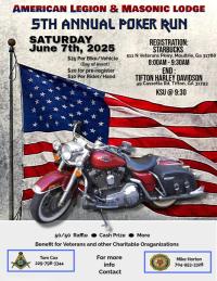 American Legion and Masonic lodge 5th Annual Poker Run