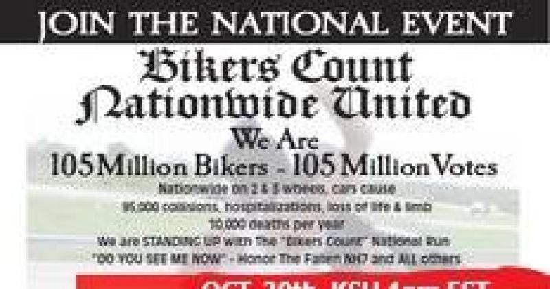 Bikers Count Nationwide United ~ "Bloody Hell" Ride