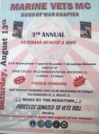 MARINE VETS MC-Dogs of War-Veterans Benefit & Ride