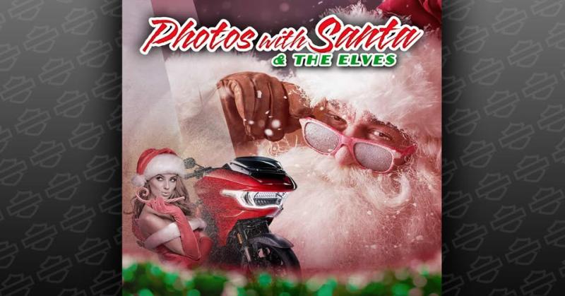 Photos with Santa & the Elves at Manchester Harley