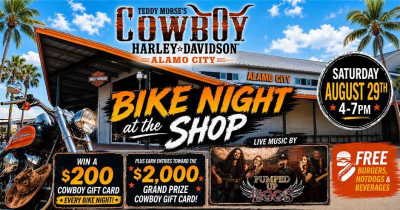 August Bike Night at Teddy Morse's Cowboy Harley
