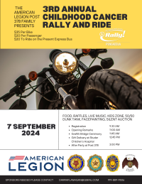 3rd Annual Childhood Cancer Rally and Ride