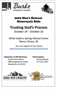 BCC Men's Retreat Motorcycle Ride 2022