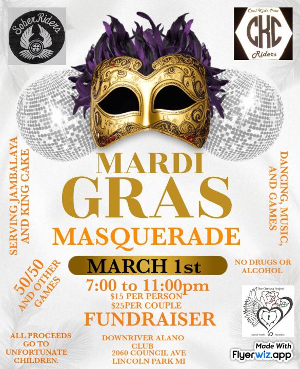 MardiGras Masquerade childrens fundraiser 