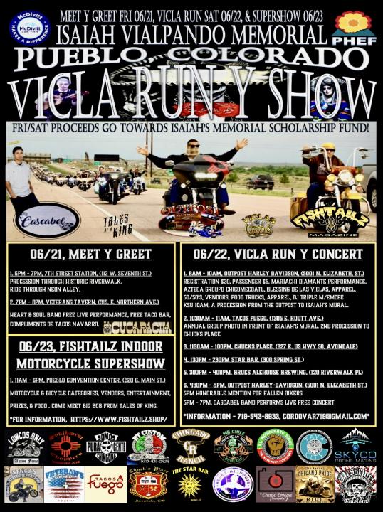 ISAIAH VIALPANDO MEMORIAL VICLA RUN Y SHOW 3-DAY EVENT PUEBLO